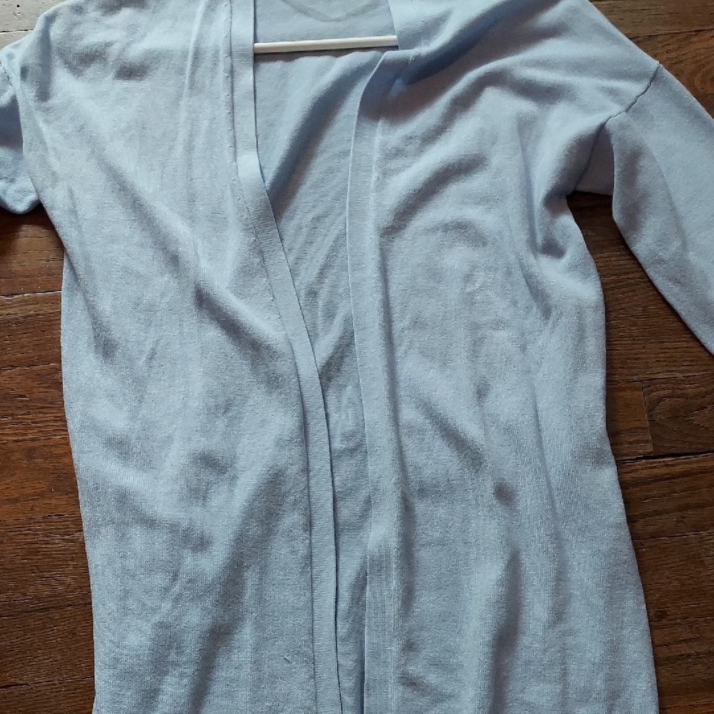 5 For $10 M&M  Women's Light Blue Cardigan Sweater - Picture 4 of 7